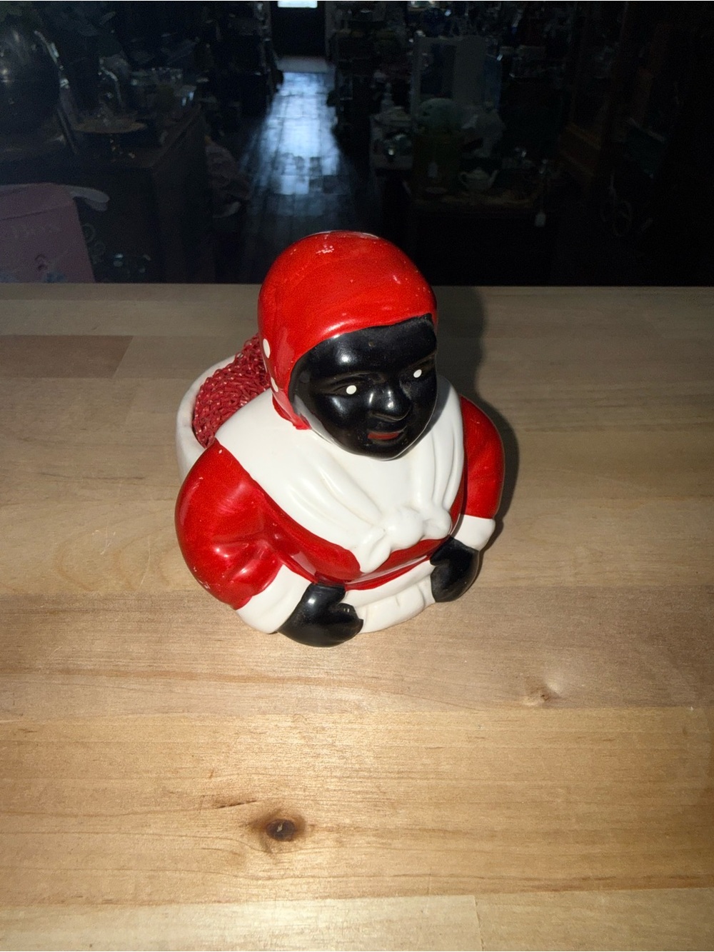 Red Dress Lady shallow dish
